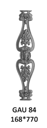 Korlát, díszes öntöttvas korlát
