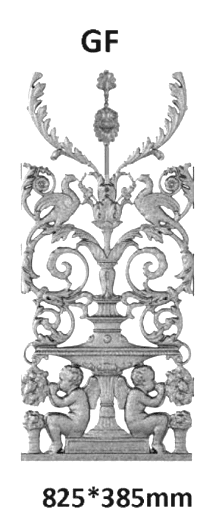 Korlát, díszes öntöttvas korlát
